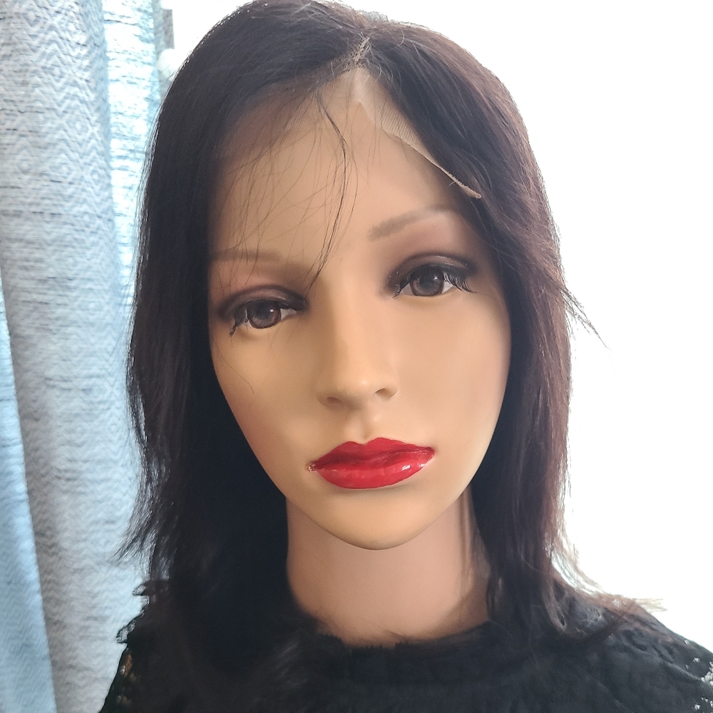 🆕️ Brand New 🌱  Natural Brown Color Quality Human Hair Wig